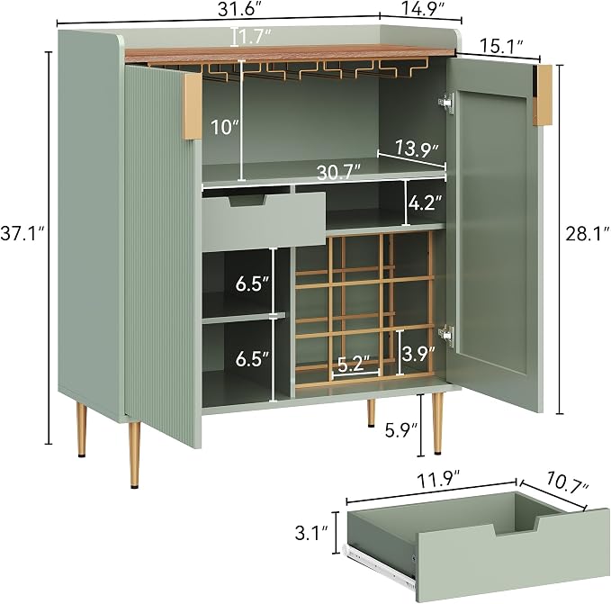 ARTPOWER Coffee Bar Cabinet - Image 2