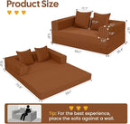 COMAX Futon Sofa Bed, 4‑in‑1 Convertible Sofa Bed, Folding Boneless Couches - Image 2