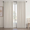 60 Inches Extra Wide Natural Linen Blackout Curtains 84 Inch Length by Topfinel