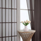 Sheer Chocolate Curtains 108 Inches Long 2 Panels Set, 59 Inch Extra Wide - Image 3