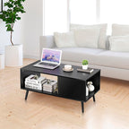ZenStyle Mid Century Modern Coffee Table, Wooden Retro Coffee Table - Image 6