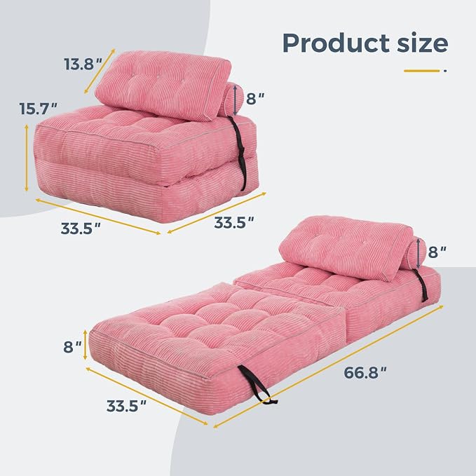 MAXYOYO Folding Sofa Bed, Convertible Sleeper Chair - Image 2
