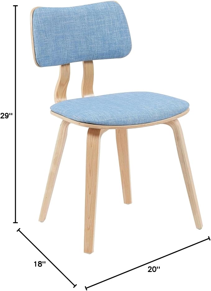 Armen Living Jaguar Mid-Century Dining Chair - Image 2