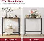 Tajsoon Console Table 28.3''L, 2 Tier Narrow Entryway Table - Image 6