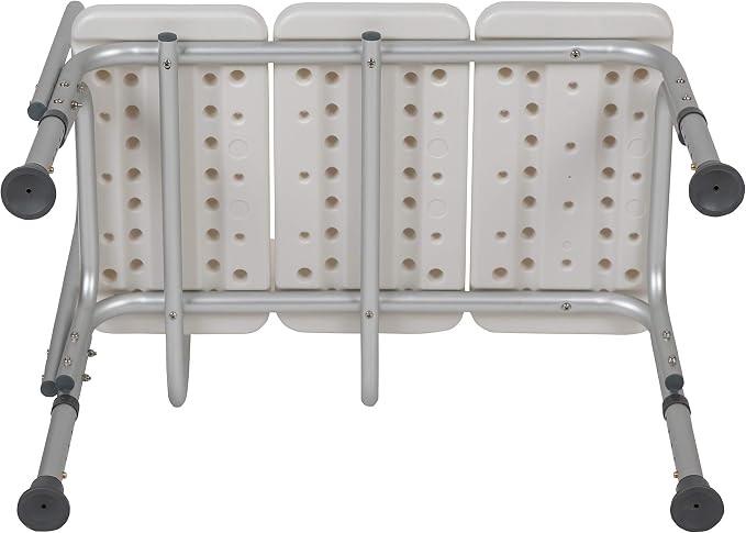 Flash Furniture HERCULES Series 300 Lb. Capacity Adjustable White Bath & Shower - Image 15