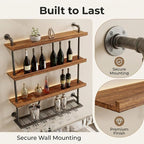 47.2in Wall Mounted Wine Rack - Image 5