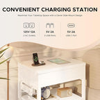 Nightstand Bedside Table Hidden Drawer - Image 5