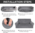 Peryiter 3 Pcs Couch and Loveseat Covers Set Sofa Cover - Image 5