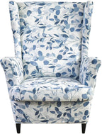 HAOYONG Wing Chair Slipcovers Printed Wingback Chair Covers 2 Pieces Wingback by HAOYONG