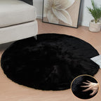 ORINOVA Black Rabbit Shaggy Fur Rug - Image 3