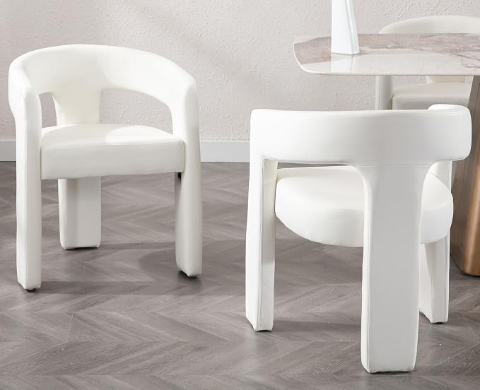 VESCASA Faux Leather Barrel Dining Chair - Image 8
