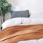BOURINA Almond Throw Blanket 50 x90 Inches Throw Textured Solid Soft Sofa Throw - Image 6