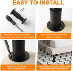 4 PCS Adjustable Round Furniture Legs 7-12.2 inch, Adjustable Height Metal - Image 7