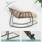 YITAHOME Rocking Papasan Chair, Wide Rocking Chair, Comfy Indoor and Outdoor - Image 8