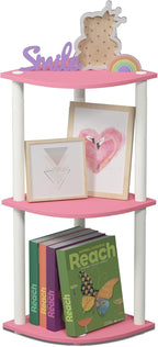 Furinno TURN-N-TUBE Corner Shelf, 3-Tier Corner Bookshelf, Display Storage by Furinno-FitsYourSpaceFitsYourBudget