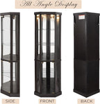 Corner Curio Cabinet, Light Bulb Inclued, Wine Bar China Cabinet - Image 8