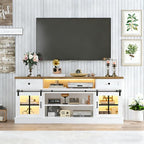 Garvee Farmhouse TV Stand for 80" TVs, Media Console Table by Garvee