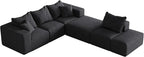 132" Modular Sectional Sleeper Sofa Couch, Modern Cloud Chenille Sectional Couch - Image 7