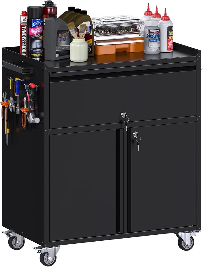 SUXXAN Metal Storage Cabinet on Wheels, Assembly Required by SUXXANFurniture
