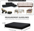 8PCS Patio Cushion Covers.Patio Furniture Couch SeatSlipcovers | Washable - Image 2