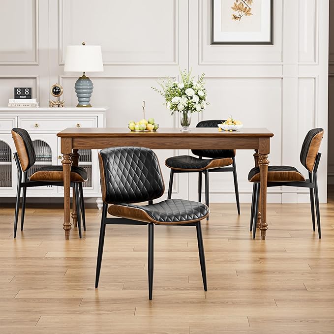 YaFiti Dining Chairs Set of 4, Mid Century Modern Accent Dining Room and by YaFiti