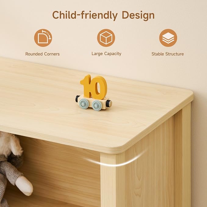 ONBRILL Montessori Shelf, 5 Cube Toy Storage Organizer - Image 5