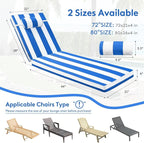 Chaise Lounge Cushion for Outdoor Furniture, Waterproof, Fade-Resistant and - Image 6