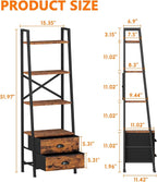 Furologee 4-Tier Ladder Shelf, Small Bookshelf - Image 3