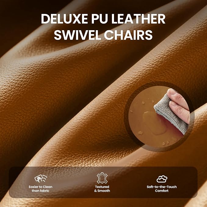 COLAMY 360° Swivel Accent Chair Set of 2 - Image 6