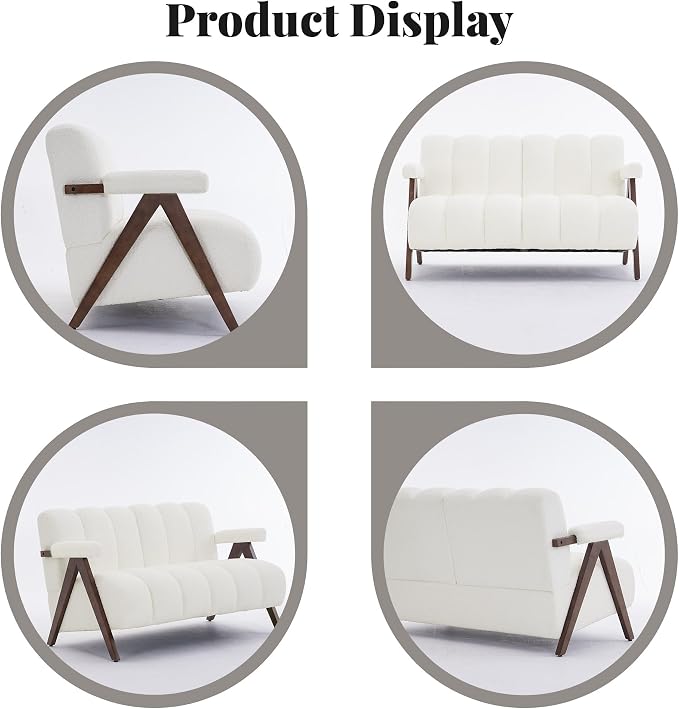 Mid Century Modern Accent Chair Loveseat Sofa - Image 6