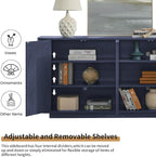 LKTART 64" Buffet Cabinet with Storage, Modern Fluted Accent Sideboard Media - Image 6