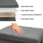 ALASDO Storage Ottoman Footrest Stool Small Ottoman - Image 7