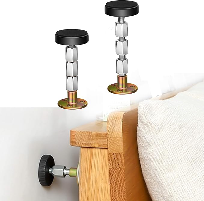 Krisler Adjustable Threaded Bed Frame Anti-Shake Tool, Headboard Stoppers by Kirsler
