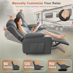 RV Loveseat Recliner Sofa, Massage Wall Hugger Recliners Couch - Image 8