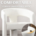 RIVOVA Modern Barrel Dining Chair, PU Leather Upholstered Accent Side Chair - Image 4