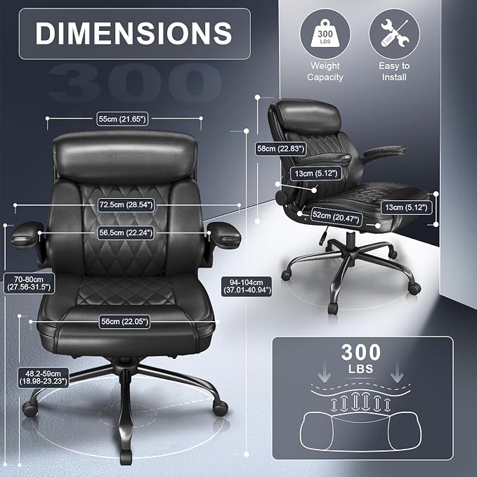 AnyGod Ergonomic Mid-Back Desk Chairs Comfy - Image 3