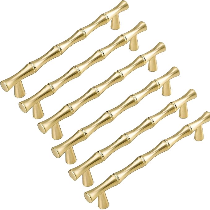 6Pcs Bamboo Shape Cabinet Knobs Handles pulls by MARGUERASW