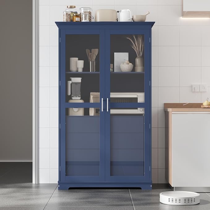 VilroCaz 75'' Tall Kitchen Pantry, Wood Freestanding Kitchen Storage Cabinet - Image 3