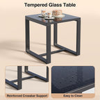 Qsun 3 Piece Patio Bistro Set Patio Furniture Set Outdoor Wicker Rocking - Image 5