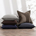 MIULEE Decorative Linen Pillow Covers 20x20 Inch Coffee | Boho Farmhouse​ ​Fall - Image 5