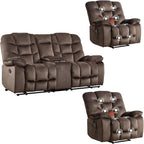 HAOMARKETS 3 Pieces Recliner Sofa Furniture Set, Include 2 Power Recliner Chairs - Image 8