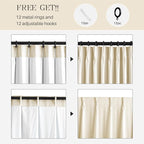 Pinch Pleated Linen Curtains 100% Blackout 90 Inches Long - Image 8