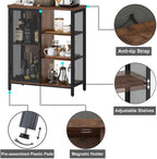 BON AUGURE Coffee Bar Cabinet for Home Liquor, Industrial Coffee Station for - Image 3