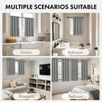 MIULEE 4 Panel Set Short Bedroom Blackout Curtains 54 Inch Long Light Grey | - Image 5