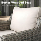 Patio Wicker Chairs Swivel Rocker-Outdoor Swivel Rocker Chair Set of 4 - Image 6