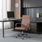 Home Office Chair Ribbed, Modern Leather Conference Room Chairs, High Back - Image 4