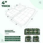 DANGHOOGY Wicker Chair Cushions, Waterproof Outdoor Loveseat Cushions - Image 2