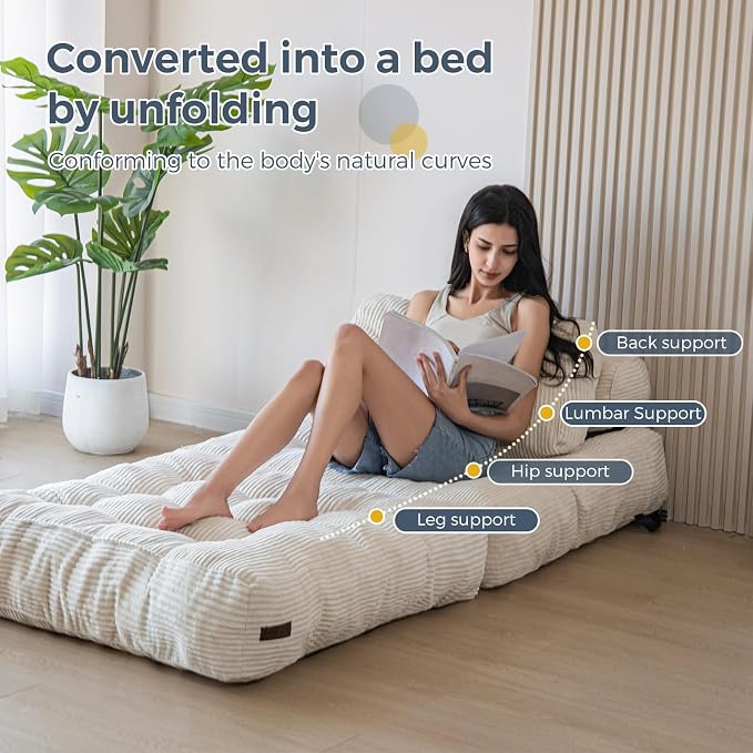 MAXYOYO Folding Sofa Bed, Convertible Sleeper Chair - Image 5