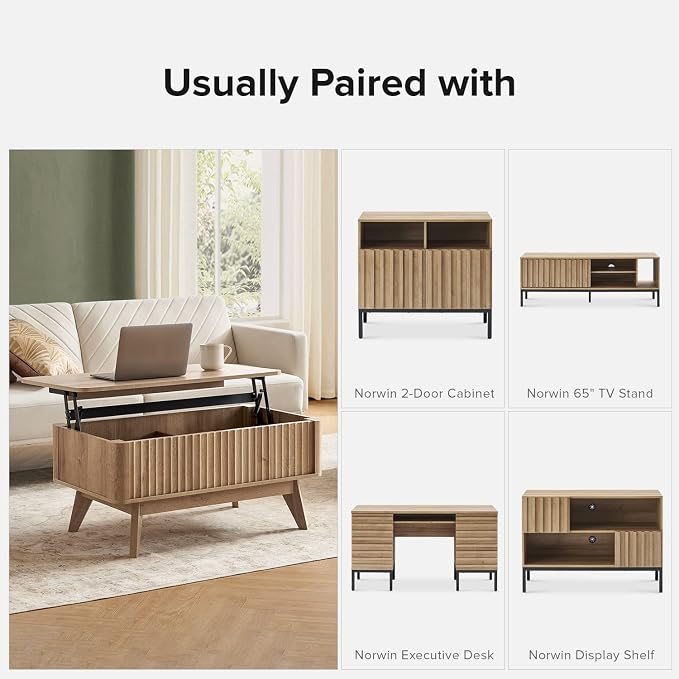 mopio Brooklyn Coffee Table, Lift Top Coffee Tables - Image 9