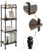 IBUYKE Industrial Pipe Ladder Shelf, 4-Tier Vintage Style Book Shelf, Free - Image 6